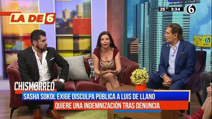 Sasha Sokol exige disculpa pública a Luis de Llano