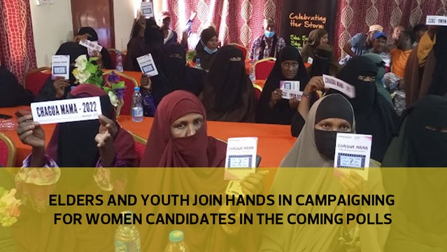 Elders and youth join hands in campaigning for women candidates be elected in the coming polls
