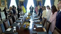 جو وجيل بايدن يستقبلان السيدة الأوكرانية الأولى في البيت الأبيض