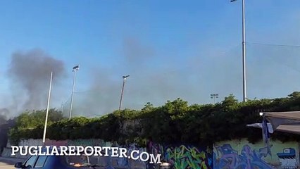 Barletta: incendio poco distante dall'ospedale
