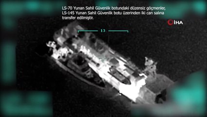 Yunan sahil güvenlik ekipleri Türk İHA'sına böyle yakalandı