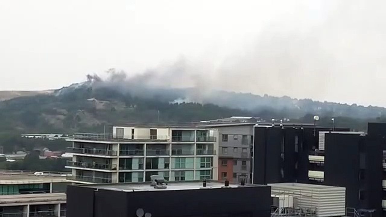 Wildfire burning over Sheffield