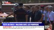 Incendies en Gironde: Emmanuel Macron est arrivé à la La Teste-de-Buch, à la rencontre des secours mobilisés
