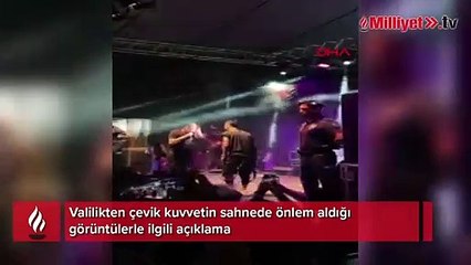 Valilikten çevik kuvvetin sahnede önlem aldığı görüntülerle ilgili açıklama