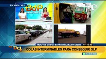 ¡Alerta! Largas colas se registran por desabastecimiento de GLP en grifos de Lima