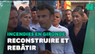 Incendies en Gironde: Macron promet "un grand chantier pour rebâtir" la forêt