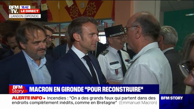 EN DIRECT - Emmanuel Macron en Gironde à la rencontre des maires mobilisés dans la lutte contre les incendies
