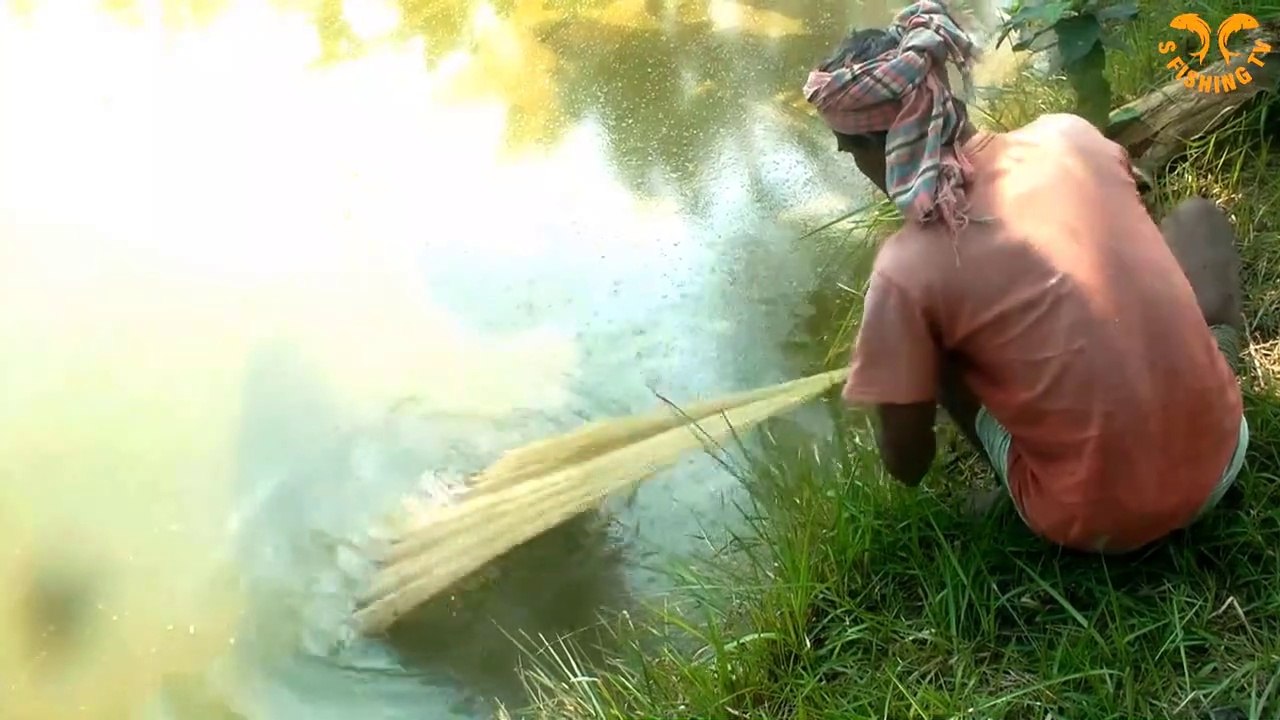 Net Fishing Best Video __ Traditional Hand net fishing in village People __ S FISHING TV
