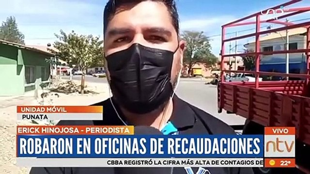 Encapuchados robaron Bs 120 mil de oficinas de Recaudaciones en el municipio de Punata