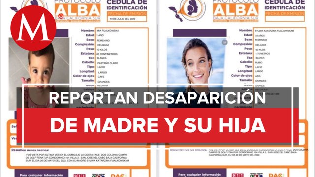 Buscan a madre e hija desaparecidas en los Cabos