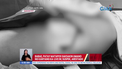 Babae, patay matapos saksakin umano ng kanyang ka-live in; Suspek, arestado | UB