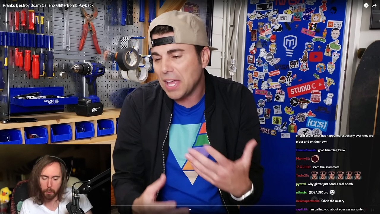 Asmongold Reacts to _Pranks Destroy Scam Callers GlitterBomb Payback