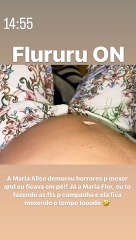 Maria Flor mexendo com 26 semanas