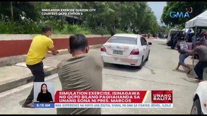 Simulation exercise, isinagawa ng QCPD bilang paghahanda sa unang SONA ni Pres. Marcos | UB