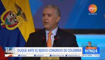Iván Duque destacó los logros de su gobierno ante el nuevo Congreso de Colombia