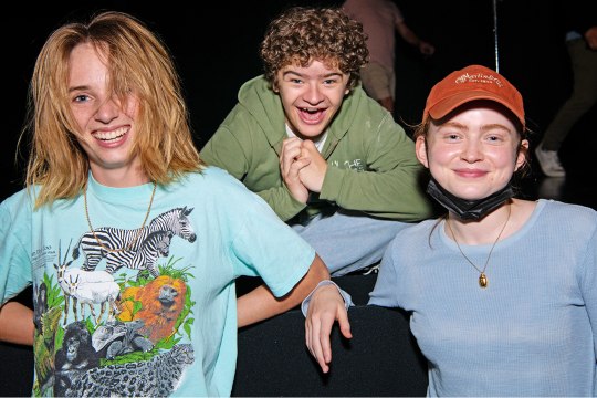 Maya Hawke and Sadie Sink Surprise Gaten Matarazzo at His First Performance of Dear Evan Hansen