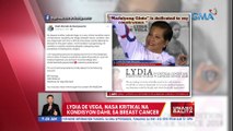 Lydia de Vega, nasa kritikal na kondisyon dahil sa breast cancer | UB