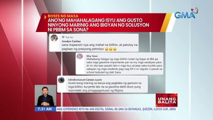 #BosesNgMasa: Ano'ng mahahalagang isyu ang gusto ninyong marinig ang bigyan ng solusyon ni PBBM sa SONA? | UB