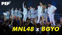 P-Pop groups MNL48 and BGYO performing 