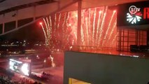 Corinthians faz show de luzes antes da bola rolar na Neo Química Arena