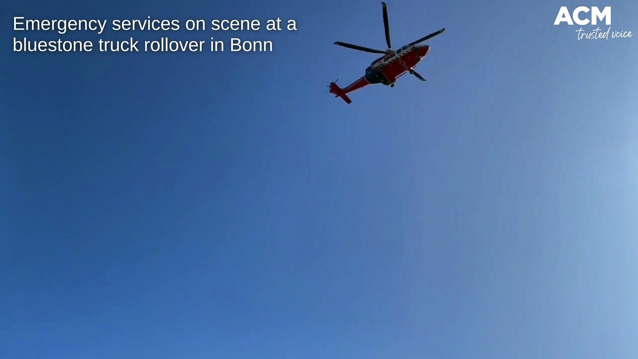 Emergency services on scene at a gravel truck rollover in Bonn | July 2022 | Bendigo Advertiser