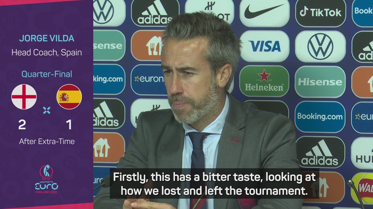 Spain coach Vilda proud despite 'bitter taste' of England defeat