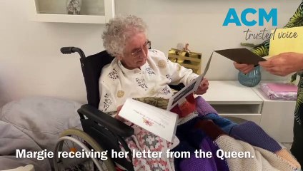 Margie receiving her queen letter | July 7 | South Coast Register