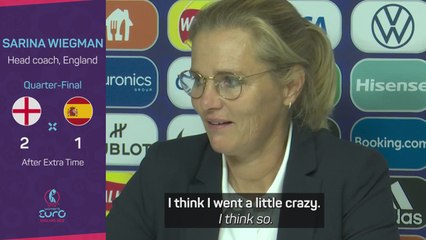 Descargar video: Wiegman 'went a little crazy' after England Euros drama