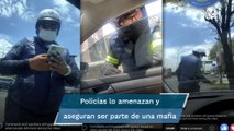 En el Edomex, automovilista denuncia extorsión y golpiza de policías de tránsito