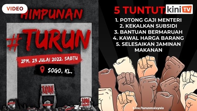 'Turun' anjur protes kenaikan harga barang di KL Sabtu ini