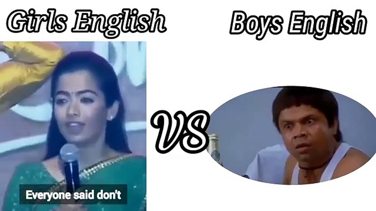 Girls English VS boys English funny status video.......