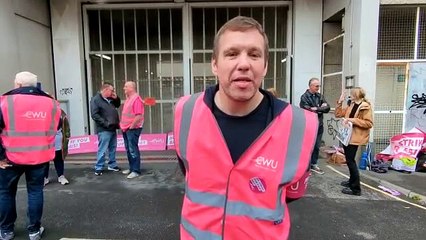 BT workers on strike in Sheffield