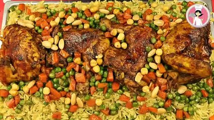 أوزي بالدجاج المحمر بالفرن لعزائم فخمة والطعم غرام