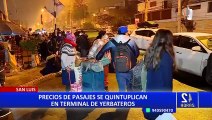 Terminal Yerbateros: pasajes interprovinciales se quintuplicaron por feriado largo