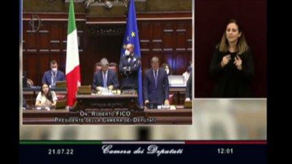 Fico alla Camera comunica le dimissioni di Mario Draghi