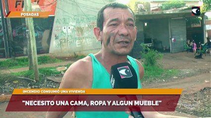 "Necesito una cama, ropa y algun mueble"