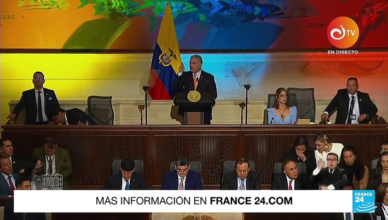 Iván Duque entregó su último discurso como presidente de Colombia ante el Congreso de ese país