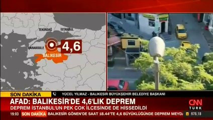 Son dakika haberi: Balıkesir'deki korkutan deprem kamerada