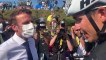 Tour de France 2022 - Benoît Cosnefroy à Hautacam avec le Président Emmanuel Macron