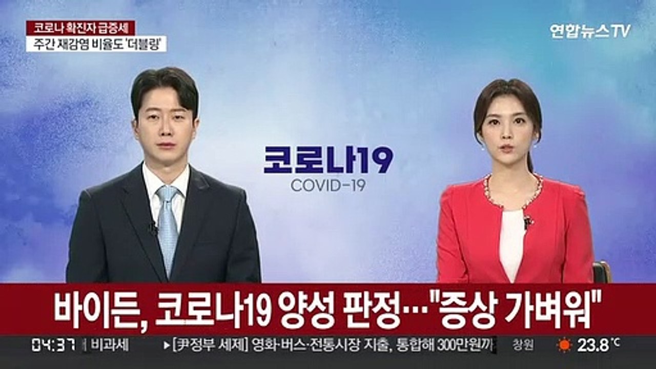 바이든, 코로나19 양성 판정…"증상 가벼워"