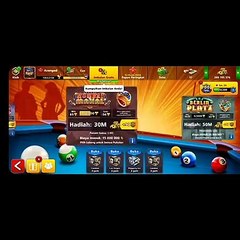 Latihan 8 Ball Pool di Roma Room Vs Global User