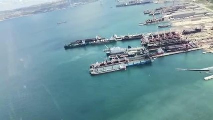 Denizi kirlettiği belirlenen yüzer kreyne 1 milyon 333 bin lira ceza