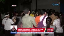 Mga nakapila para sa voter registration, nagkagulo | UB