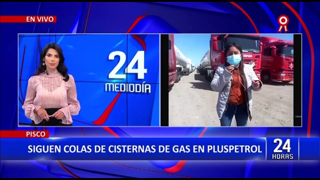 Pisco: largas filas de cisternas se extienden por 3 kilómetros en busca de GLP