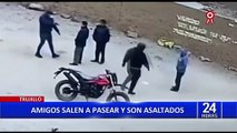 Trujillo: Delincuentes en moto encañonan y asaltan a grupo de amigos