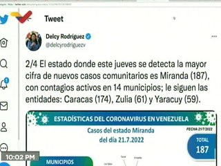 COVID-19 | Venezuela registró 562 casos comunitarios, 1 importado y 522.054 pacientes recuperados