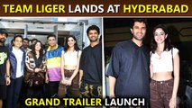 Ananya Panday & Vijay Deverakonda Get Showered With Roses In Hyderabad