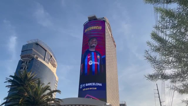 La pancarta de Laporta en Las Vegas: Tranquilos, merengues...