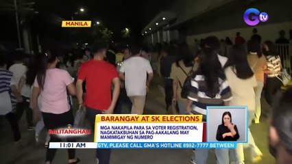 Mga nakapila para sa voter registration, nagkatakbuhan sa pag-aakalang may mamimigay ng numero | BT