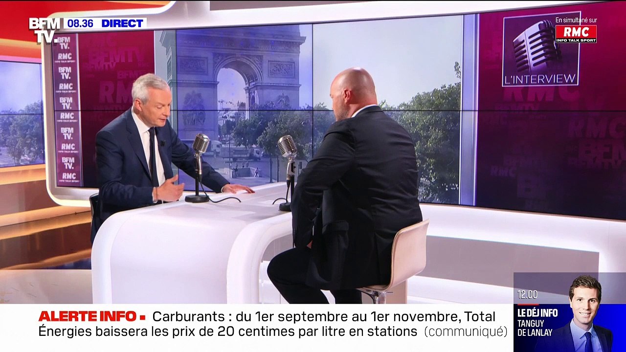 Bruno Le Maire: "Ce que rend Total est très significatif par rapport aux bénéfices faits cette année sur ses activités de raffinage"